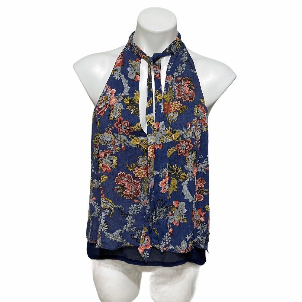 Bishop + Young Medium Cutout Floral Neck tie Tank Top - Picture 2 of 7